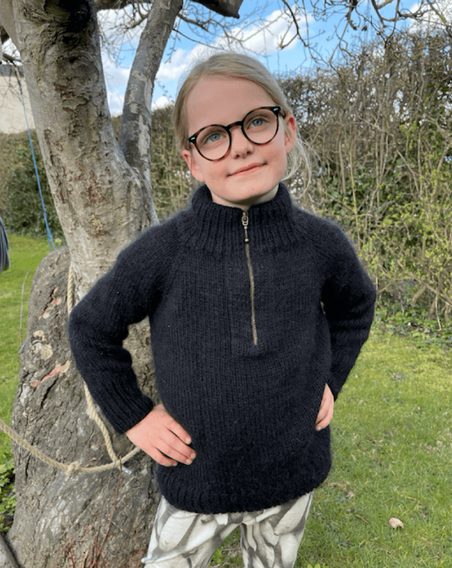 Zipper sweater junior oppskrift
