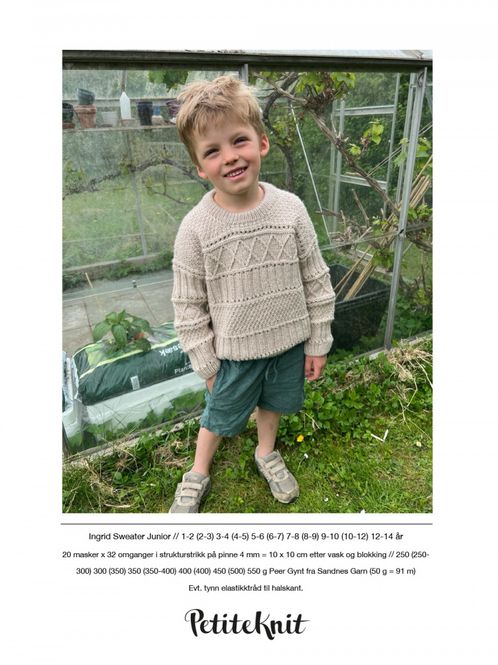 Hovedbilde Ingrid sweater junior oppskrift
