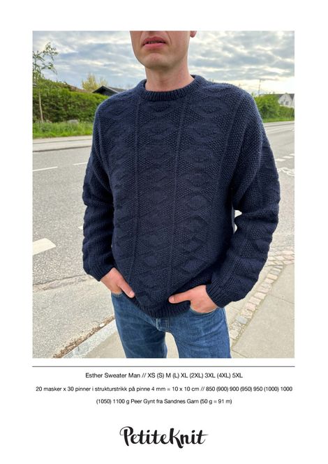 Hovedbilde Esther sweater man oppskrift