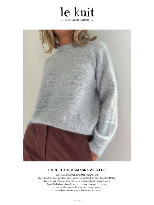Hovedbilde Porcelain Damask Sweater oppskrift